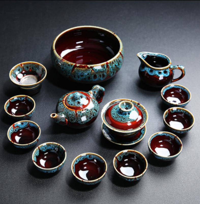 Household ceramic kiln Kung Fu small tea cup set