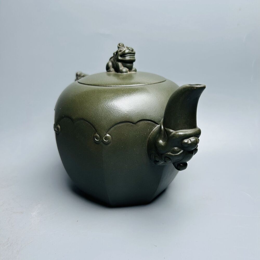 Vintage China Yixing Purple Clay Teapot Zisha Ceramic Carving Exquisite Teaware