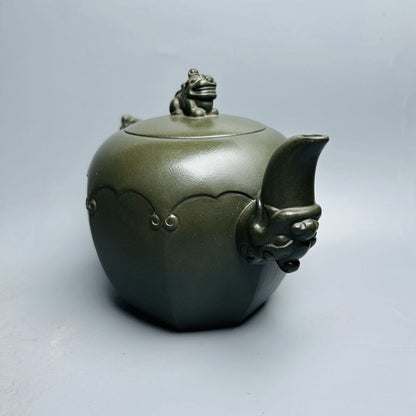Vintage China Yixing Purple Clay Teapot Zisha Ceramic Carving Exquisite Teaware