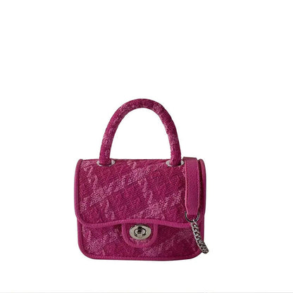 Women Lock Shoulder Bags Plaid Ladies Female Clutch Purse Handbags