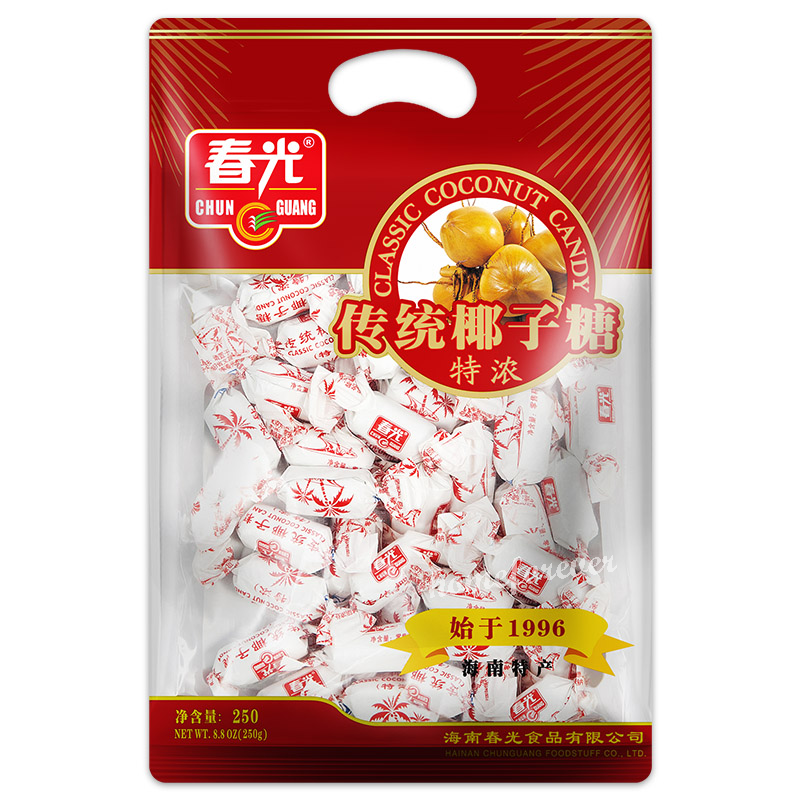 春光特浓传统椰子糖 250g*3袋 Chunguang Classic Coconut Candy New