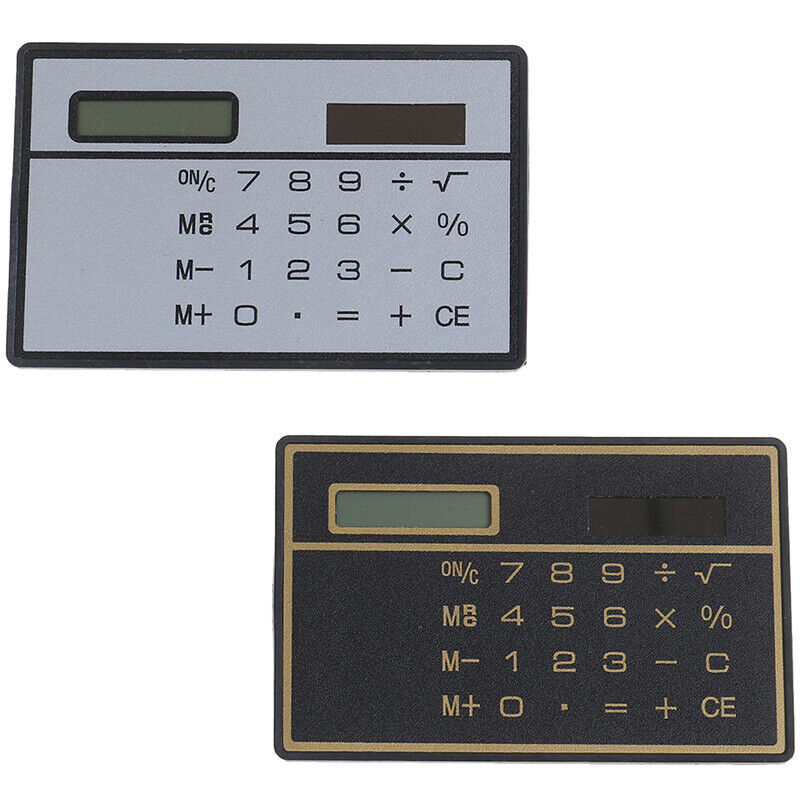 Mini Calculator Credit Card Size Stealth School Cheating Pocket Size 8 DigI-ca