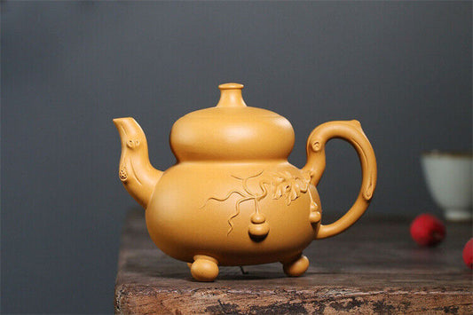 Chinese Yixing Zisha Clay Handmade Exquisite Teapot （碧玉葫芦 底款：如图）