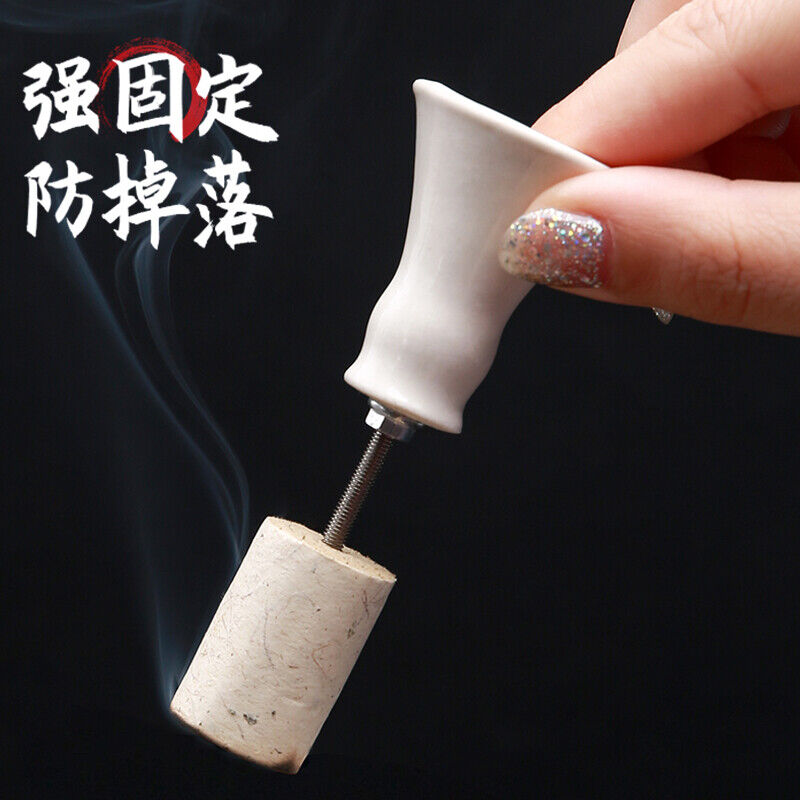 Multifunctional Moxibustion Pot Ceramic Guasha Cup Moxa Pot Wormwood Tool 艾灸艾条艾草