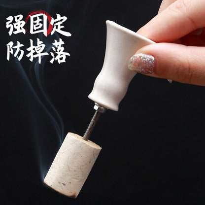Multifunctional Moxibustion Pot Ceramic Guasha Cup Moxa Pot Wormwood Tool 艾灸艾条艾草