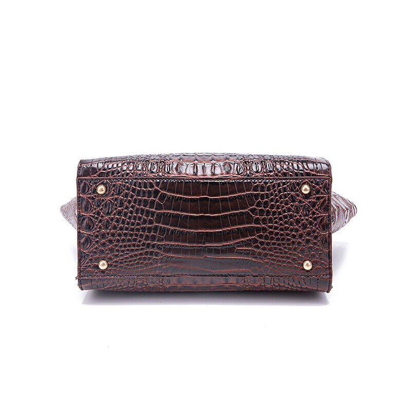 Women Patent Leather Crocodile Handbag Sling Satchel Tote Shoulder Bag Party Bag