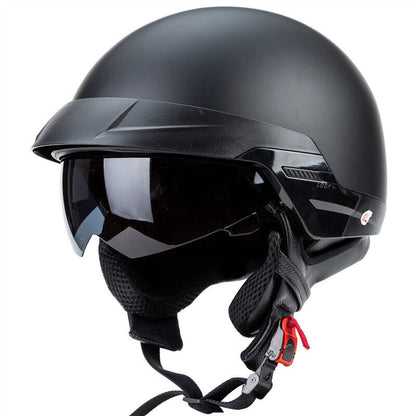 Motorcycle Half Helmet Motorcycle Helmet With Sun Visor DOT for All Seasons Gift