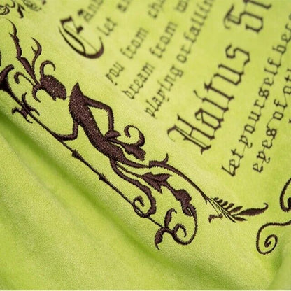 Y2K Vintage Canvas Gothic Style Tote Handbag Embroidery Letter Style Women's Bag