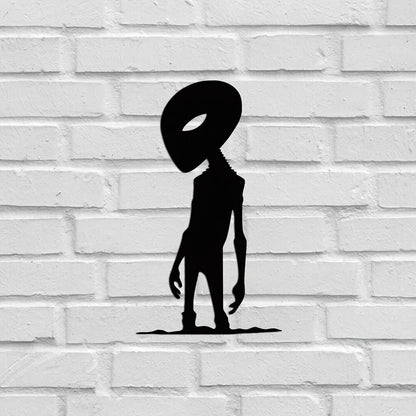 1pc Alien Theme Decor Wall Art Decorations, Indoor Livingroom Black Classic
