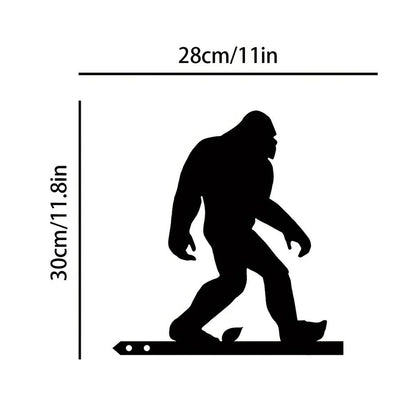 Garden with this Iron Silhouette Gorilla Branch Insert Wall Art