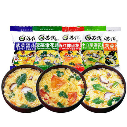 Vegetable Egg Soup Instant Vegetable Soup Delicious 1/ Package Freeze-dried Soup