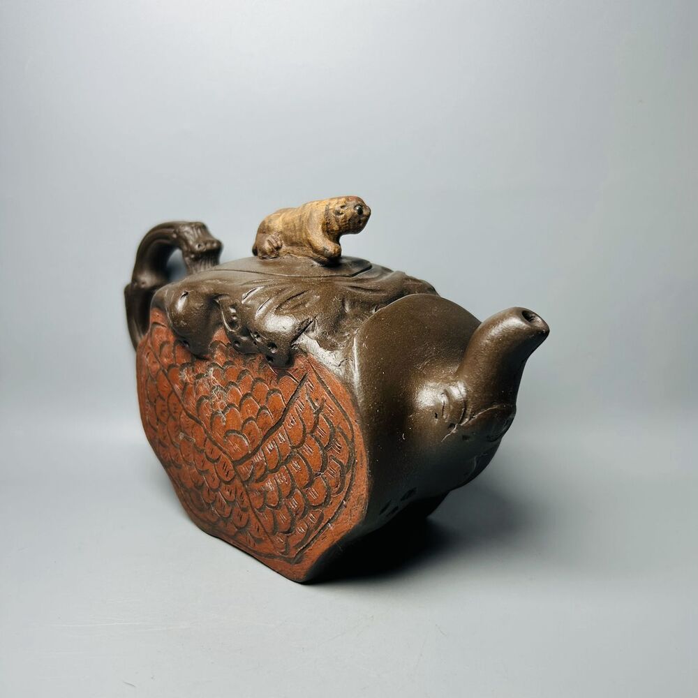 Chinese Yixing Purple Clay Teapot Tea Set Pot Zisha Ceramic Cute Decor Figurine