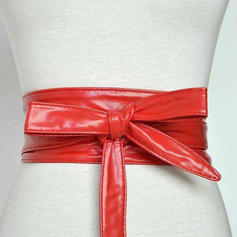 Women Corset Belt Ladies Wide Leather Waistbands Fashion Dress High Waist Wrap