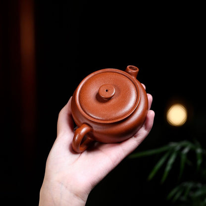 certificate paper real yixing zisha tea pot red jiangpo clay hand carved 160ml