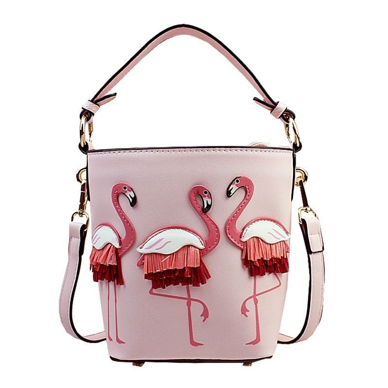 Women Leather Shoulder Bag Messenger Pouch Handbags Totes 16*14*12CM Art Cartoon