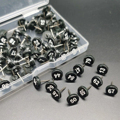 Bulletin Boards Push Pins 100Pcs Round Numbered Thumb Tacks Office School Supply