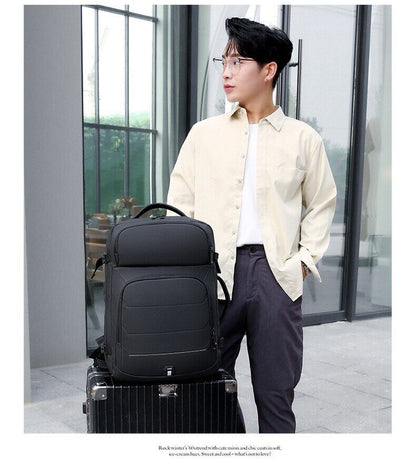 Men Business Backpacks Charging 17 Inch Laptop Bags Handle Backpack Travel Bag
