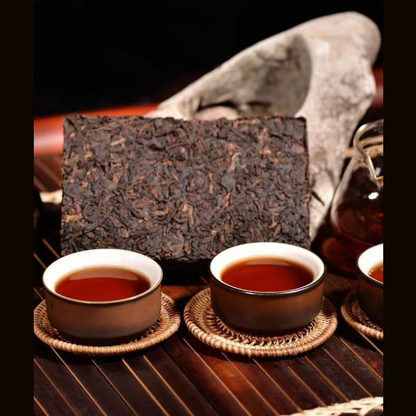 250g Ripe Pu-erh Tea Brick 10 Years Old Puerh Cooked Tea Chinese Pu'er Black Tea