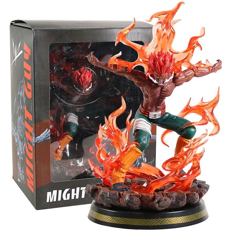 Anime Naruto Shippuden Might Guy Eight Gates PVC Action Figure Model Toy Statue