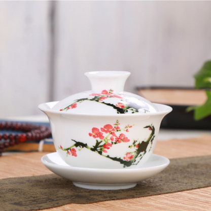ceramic tureen porcelain gaiwan Chinese cup bowl set zisha tureen multi-pattern