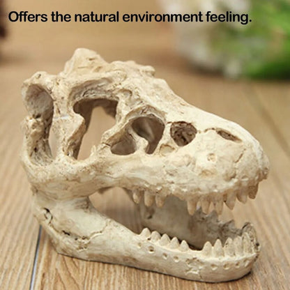 Aquarium Decor Resin Crocodile Skull Terrarium Fish Tank Ornaments 8.5x5.5x4.5cm