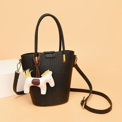 2piece/set Cowhide Women's Handbags Ladies Tote Women Shoulder Crossbody Bag