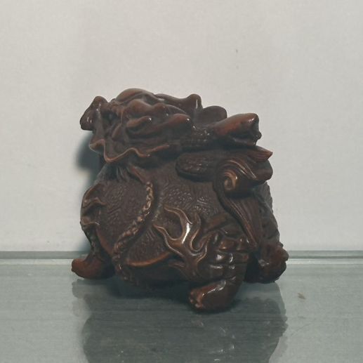 Collection Chinese Boxwood Carved Dragon Turtle Statue Wooden Nice Figurines Art