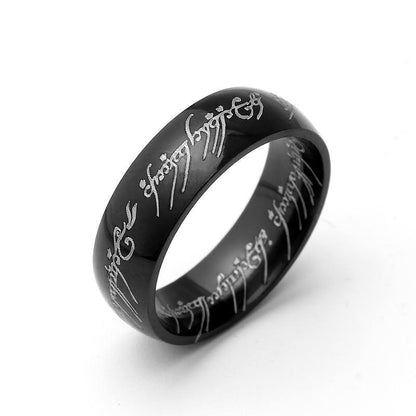 Fashion Lord of the Rings One Ring LOTR Stainless Steel Men's Ring Size 6-13
