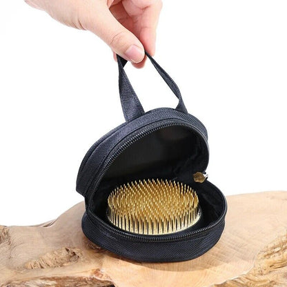 11x4.5cm Round Japanese Florist Working Tools Bag Kenzan Toolkits Storage Pouch