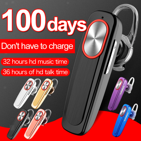 Wireless Bluetooth 5.0 Earpiece Headset Driving Trucker Earbuds Noise Cancelling