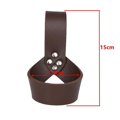 Medieval Sword Holder Ring PU Leather Sleeve Rapier Holster Costume Weapon Strap