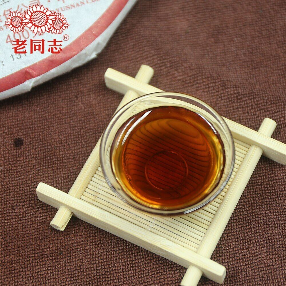 Haiwan 2013 Pu Erh Cha Batch 131 Old Comrade Specialty Ripe Pu'er Tea Cake 400g