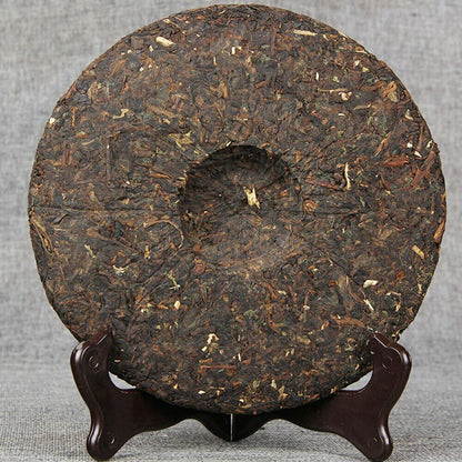 2021 Menghai Glutinous Rice Fragrant Ripe Puer Tea Qi Zi Bing Shu Puerh Tea 357g