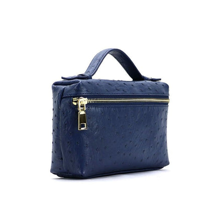 Handbag Ostrich Leather Portable Bag Small Square Clutch Bags Purse 19*12*6 CM