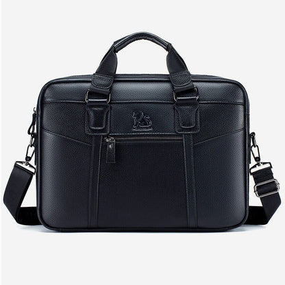 Men's Genuine Leather Shoulder Messenger Bags Business Work Bag Laptop Briefcase