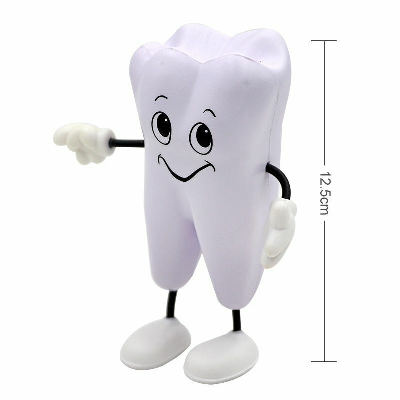 Dental Teeth Gifts Dentistry Tooth Shaped Model Squeeze Ball Soft PU Foam 12.5cm