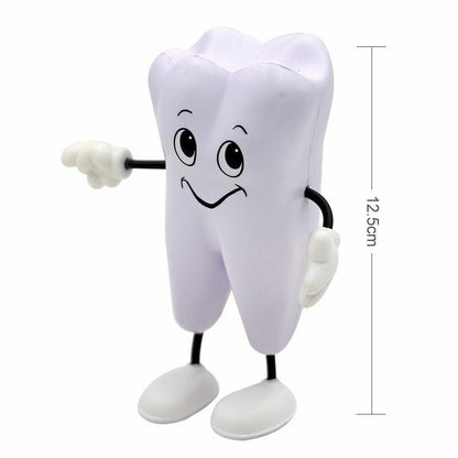 Dental Teeth Gifts Dentistry Tooth Shaped Model Squeeze Ball Soft PU Foam 12.5cm