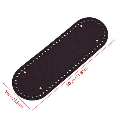 Oval Bottom For Knitted Bag PU Leather Bag Accessories DIY Crochet Bag Bottom