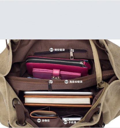 Canvas Bag Large Handbag Shoulder Messenger Bags Versatile Polyester Purse 1 PC