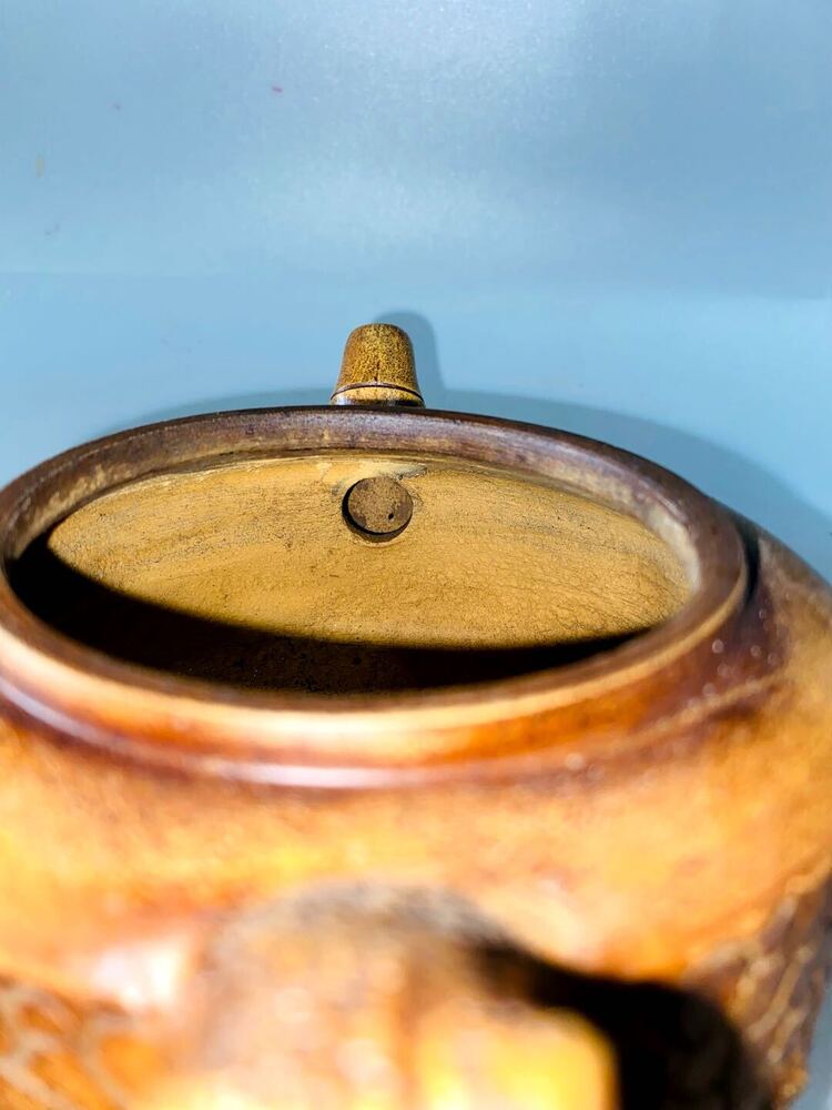 Vintage Chinese Yixing Purple Clay Teapot Zisha Ceremony Pine Bamboo Teaware Art