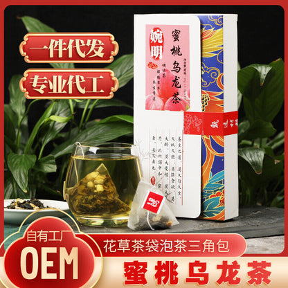 婉明 Peach Oolong Tea Flavored Tea Tea Substitute Tea Triangle Bag Tea