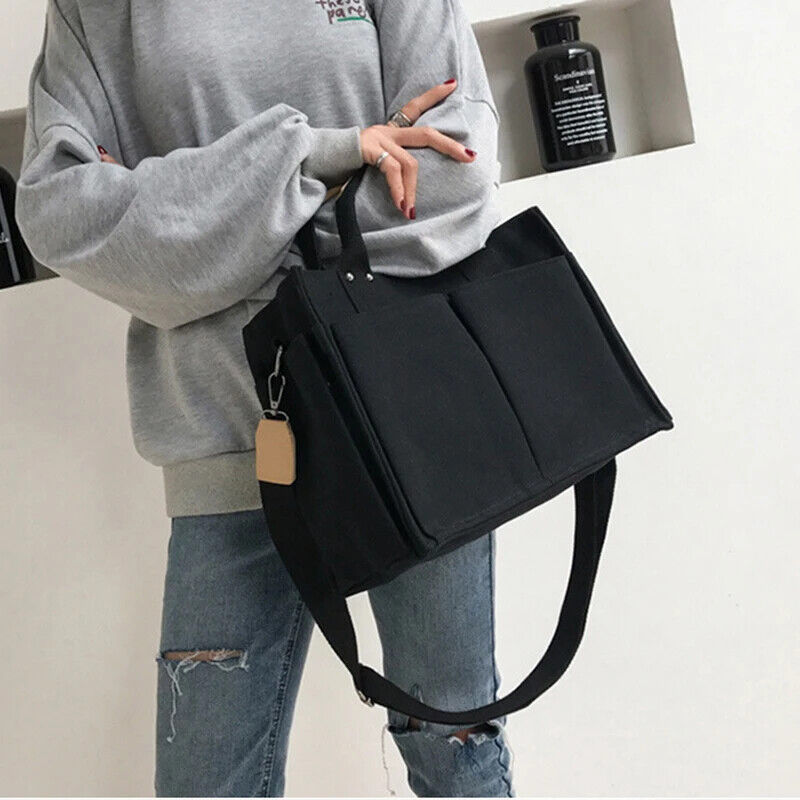 White Canvas Tote Bags Women Handbag Bag Women's Crossbody Bag Shoulder Bag