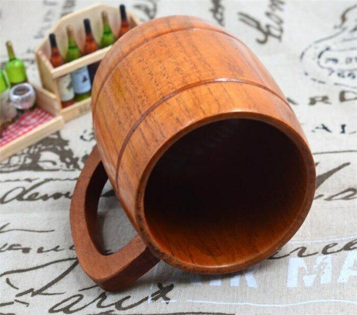 350ml Classic Style Wood Cup Wooden Beer Mugs Drinking Tea Cup Home Drinkware