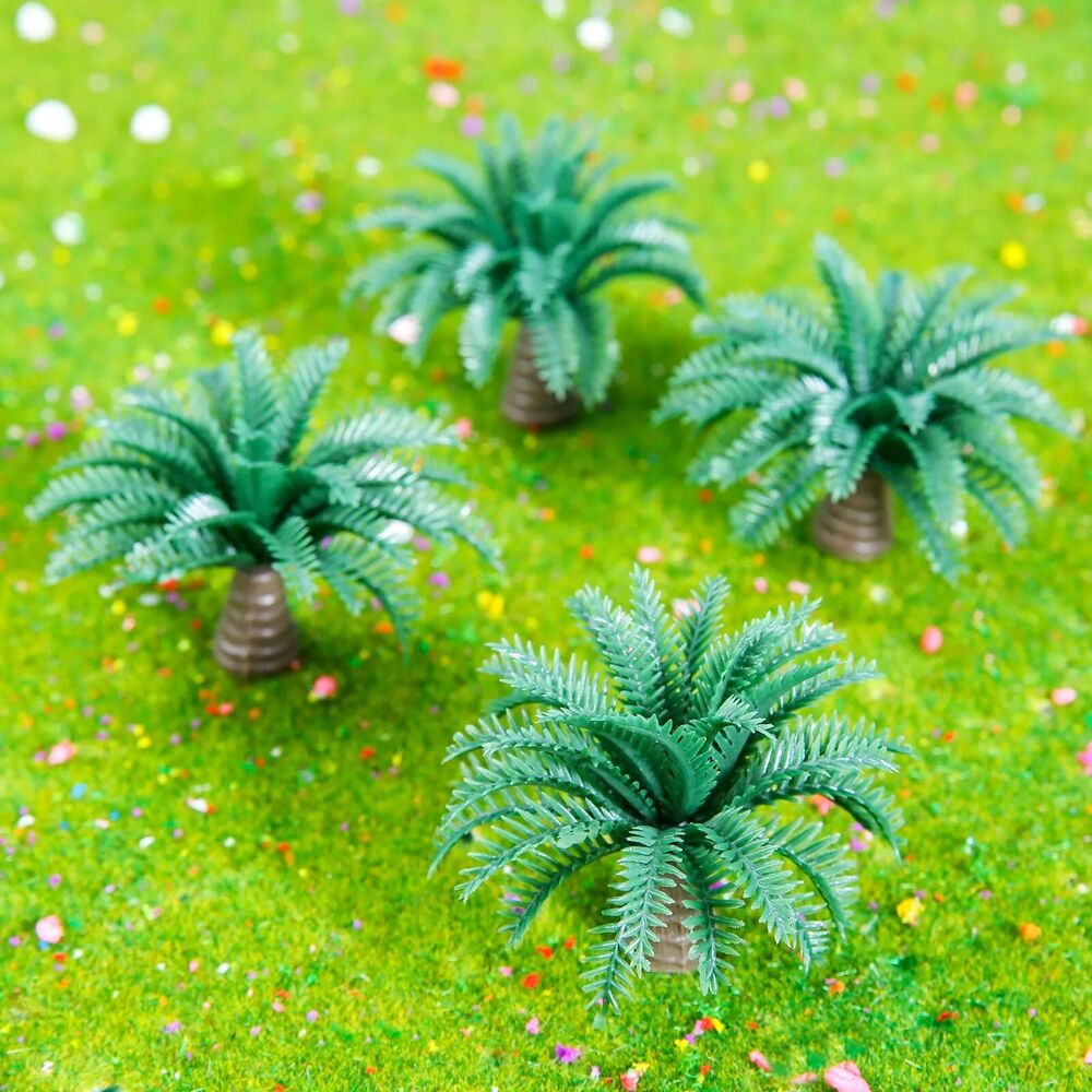 Coconut Palm Tree 20Pcs Resin Bush Mini Dwarf Scenery DIY Diorama Model 2.5~4cm