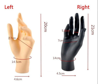 Hand Mannequin Female Arm Display Base Gloves Jewelry Models 21cm Plastic 1 Pair