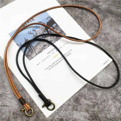 Mobile Phone Straps Cowhide Lanyards Key Leather Card Badge Neck Sling Band 50cm