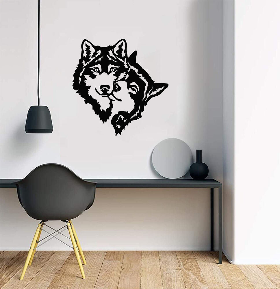 Metal Wall Art - Wolves -Wall Silhouette Metal Wall Decor Home Office Decoration