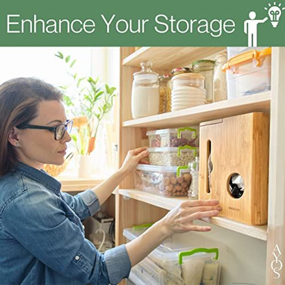 Ayos Grocery Bag Holder & Trash Dispenser - 2 in 1 - Standard, Natural