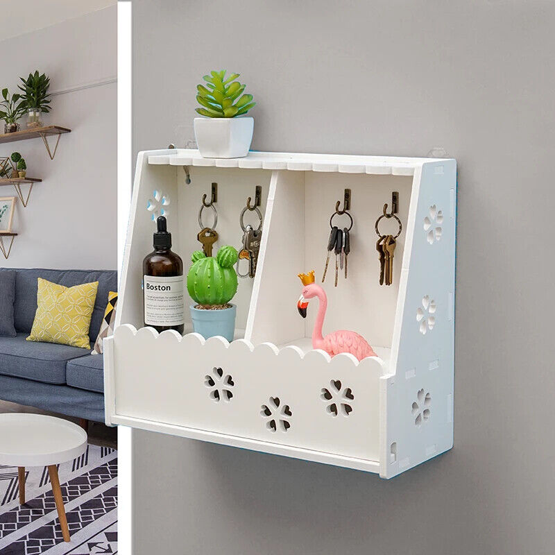 Key Holder Wood Box Organizer Mini Cabinet Frame Hanging Living Room Decorations