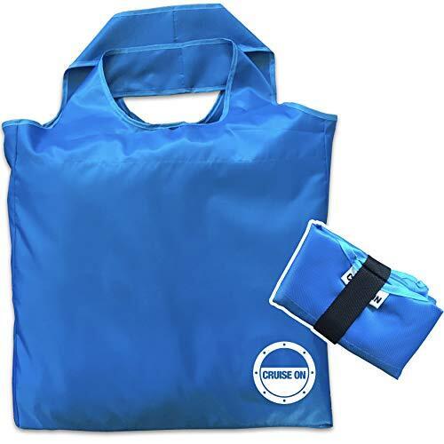 Collapsible Travel Tote Bag for Cruise, Beach, Shopping & Large, Blue